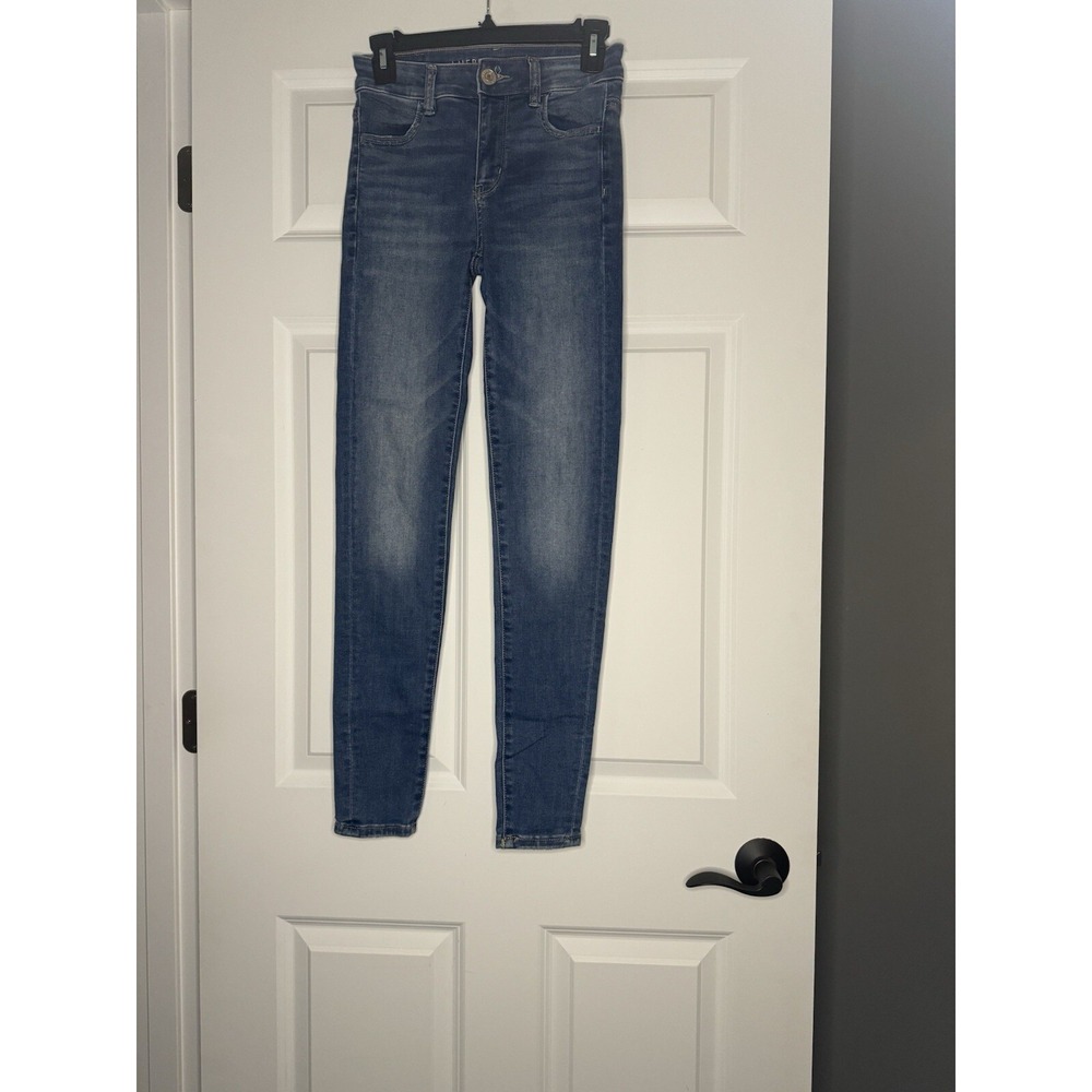 American Eagle Next Level Stretch Hi Rise Jegging Denim Jeans Size 0 Blue